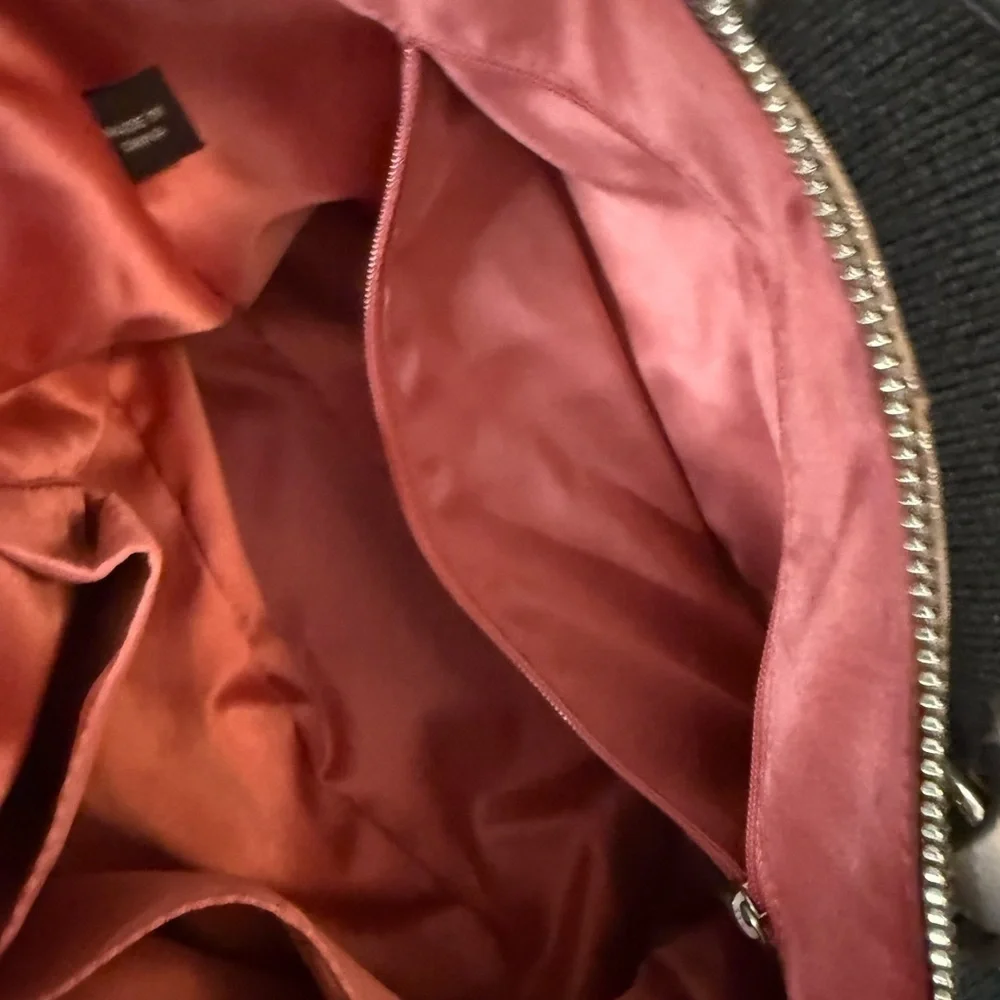 Coach Tan Metallic Madison Satchel with Double Handles and Detachable Strap